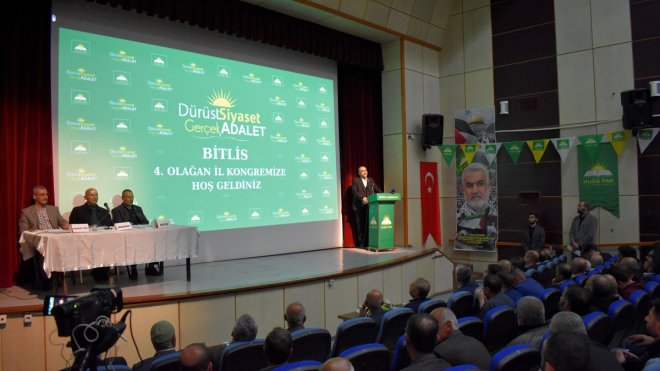 BİTLİS - HÜDA PAR Genel Başkan Vekili Sağlam, partisinin Bitlis İl Kongresi