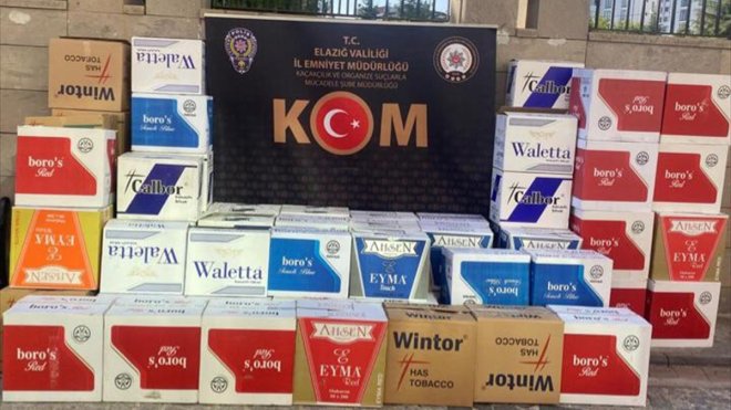 Elazığ'da 780 bin 600 kaçak makaron ele geçirildi