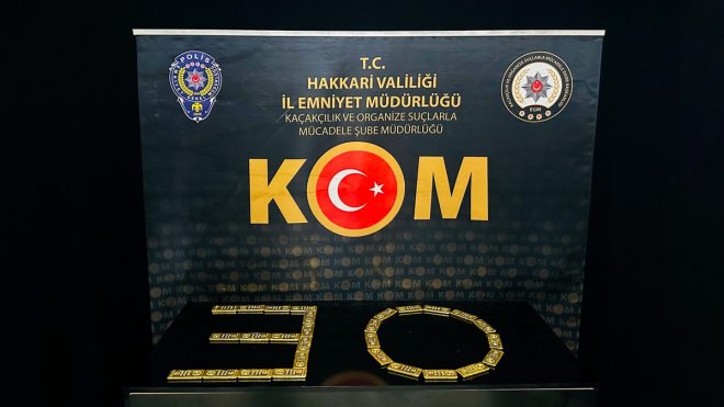 Hakkari'de gümrük kaçağı 28 kilogram külçe altın ele geçirildi