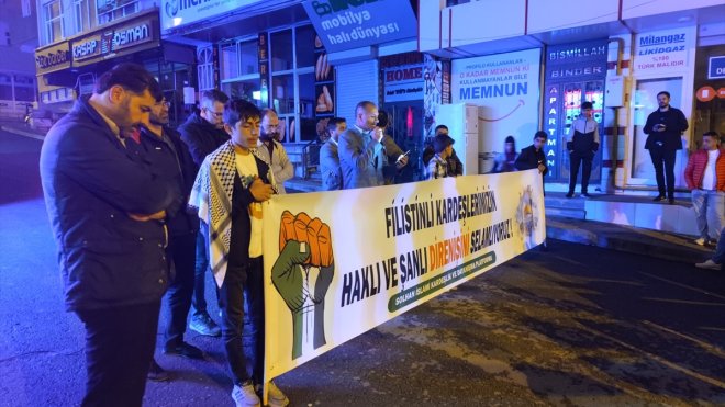 İsrail'in Gazze'ye saldırıları Bingöl'de protesto edildi