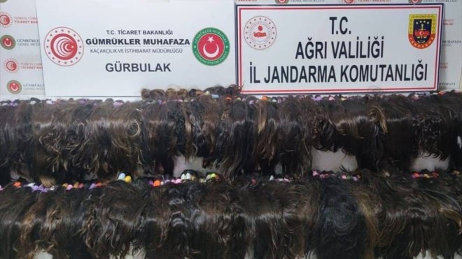 Ağrı'da yanlarında 36 kiloluk insan saçı bulunan 3 İranlı gözaltına alındı