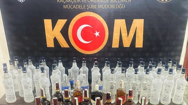 Tunceli'de 63 şişe kaçak içki ele geçirildi