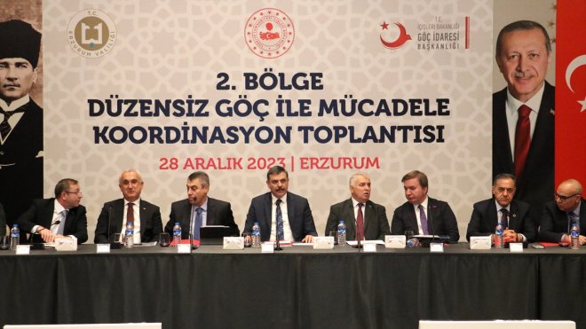 Erzurum'da '2. Bölge Düzensiz Göç ile Mücadele Koordinasyon Toplantısı' yapıldı