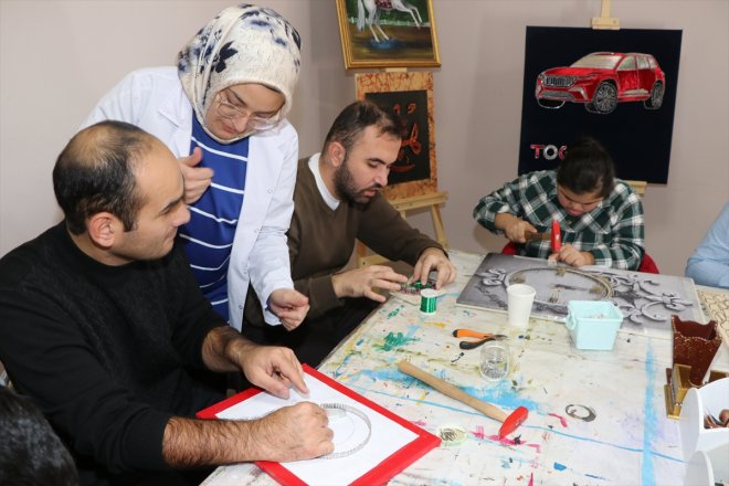 Engelliler oluyor meslek sosyalleşip edilen sahibi merkezle - kendilerine tahsis ERZURUM 12