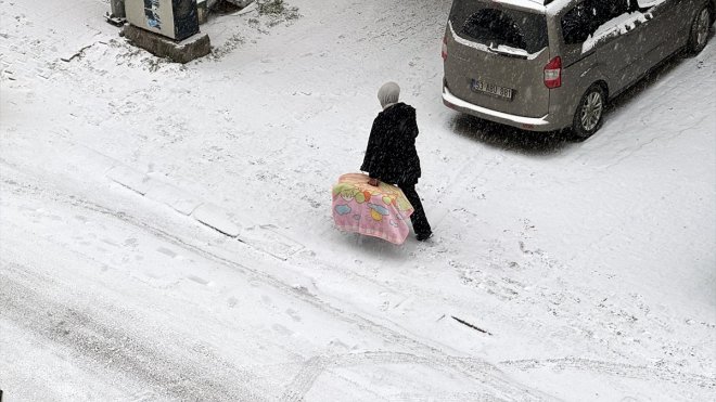 Ardahan ve Kars'ta kar etkili oluyor