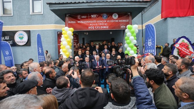 MUŞ - Bursa-Muş Kardeşliği Gençlik ve Eğitim Merkezi açılışı yapıldı1
