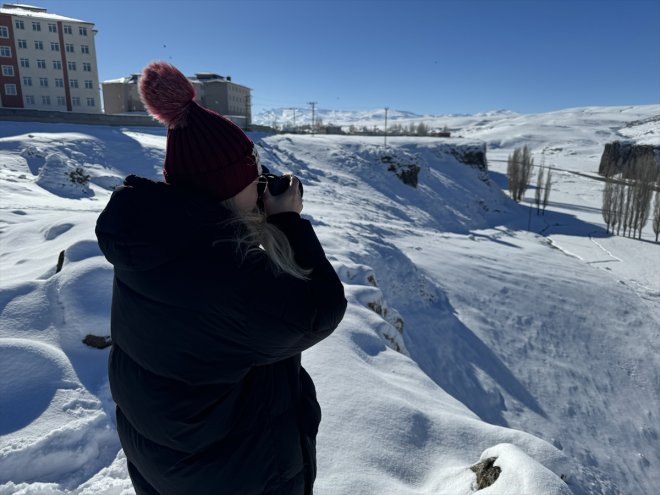 kaplanan Murat dronla Karla görüntülendi AĞRI Kanyonu - 13