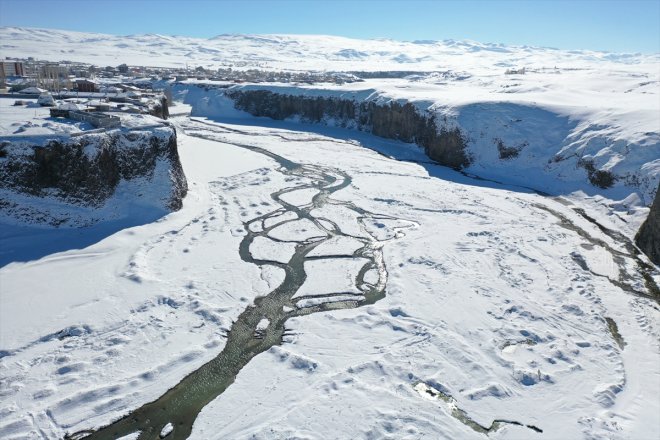 - kaplanan Karla Kanyonu dronla Murat AĞRI görüntülendi 7