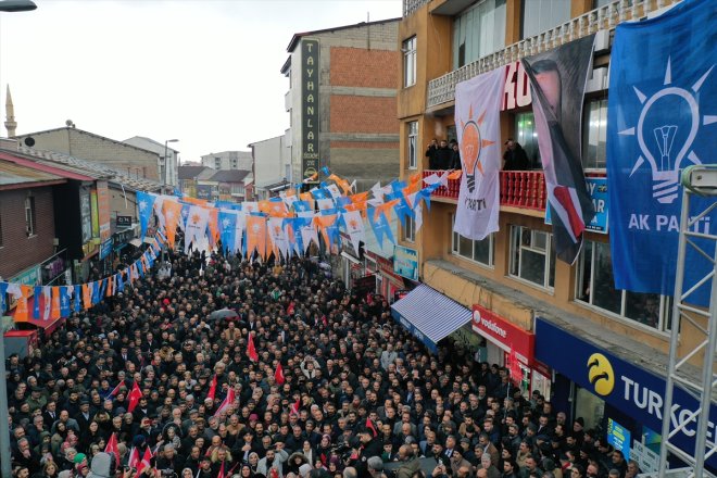 Ağrı coşkuyla Parti Başkan Aydın, karşılandı kentte Belediye AK adayı 2