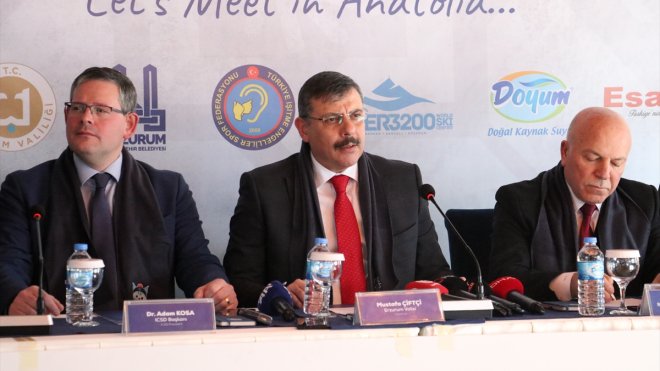 ERZURUM - 20. İşitme Engelliler Kış Olimpiyatlarının tanıtımı yapıldı1