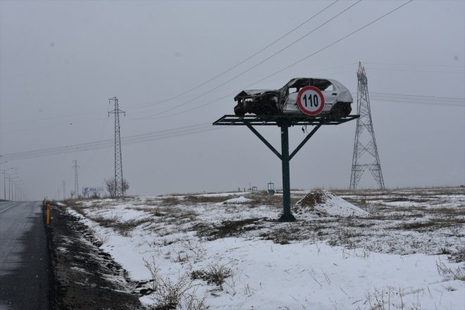 Sürücüler - kazalarına karşı trafik uyarılıyor hasarlı ERZURUM araçlarla 7