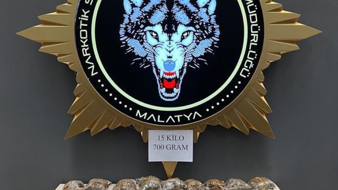Malatya'da 15 kilo 700 gram sentetik uyuşturucu ele geçirildi
