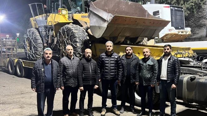 Bingöl'den Erzincan'da maden ocağındaki çalışmalara araç ve personel desteği