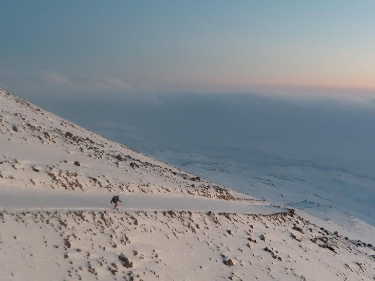 Dondurucu soğukta 4 gün boyunca Ağrı Dağı