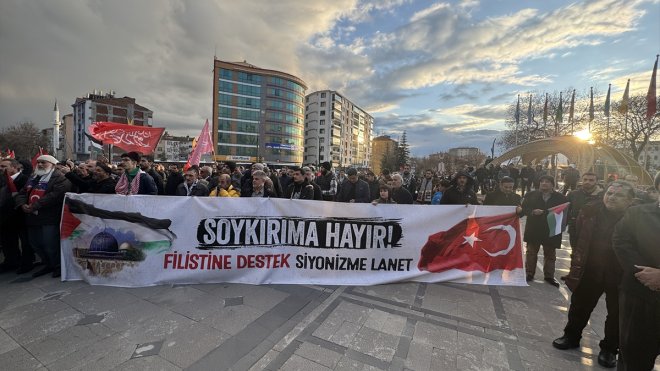 Elazığ'da İsrail'in Gazze'deki saldırıları protesto edildi