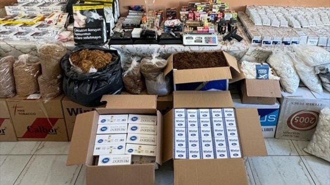 Erzurum'da 350 bin makaron ele geçirildi