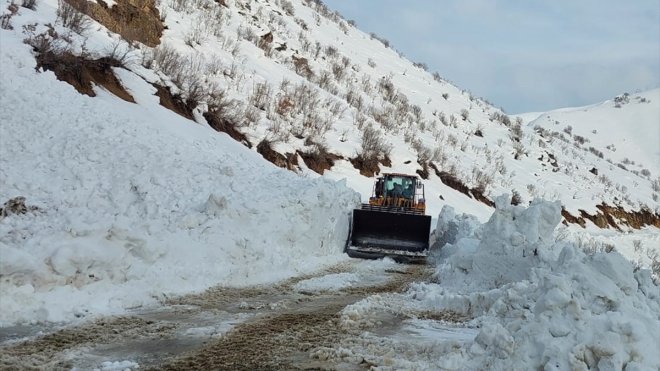 Hakkari'de çığ nedeniyle kapanan yol açıldı