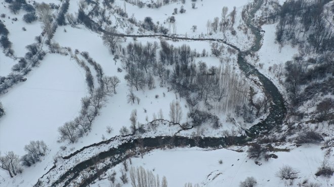 IĞDIR - Üçkaya Vadisi karla kaplandı1