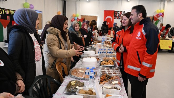 Konteyner kentte yaşayan kadınlardan Gazze için "Ahde Vefa" kermesi