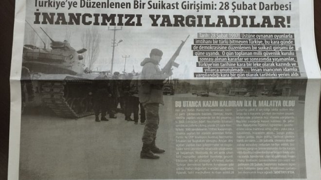 Malatya'nın ilk renkli gazetesi 28 Şubat'ta siyah-beyaz basıldı