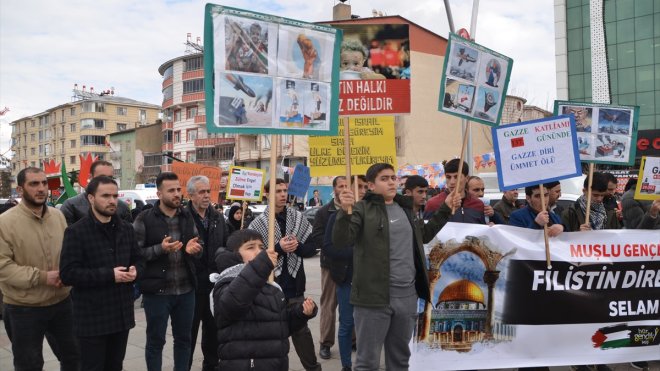 Muş'ta İsrail'in Gazze'ye yönelik saldırıları protesto edildi