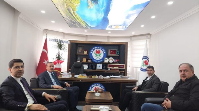 Rektör Elmastaş, Memur Sen İl Başkanı Durak'ı ziyaret etti