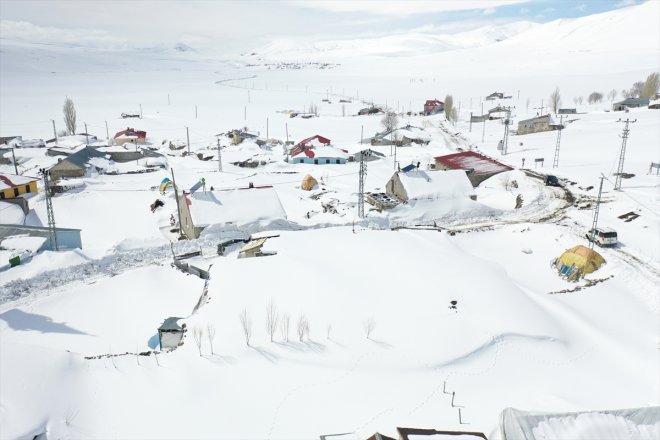 baharda köylerinde kış kırsal Ağrı