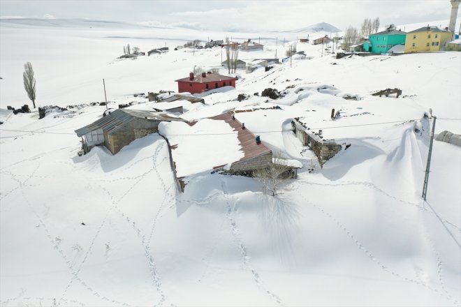 kırsal yaşanıyor kış köylerinde baharda kara Ağrı