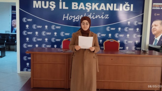 AK Parti Muş Kadın Kolları Başkanlığından "8 Mart Dünya Kadınlar Günü" açıklaması