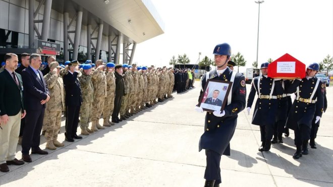 Bingöl'deki trafik kazasında yaşamını yitiren jandarma personeli için tören düzenlendi