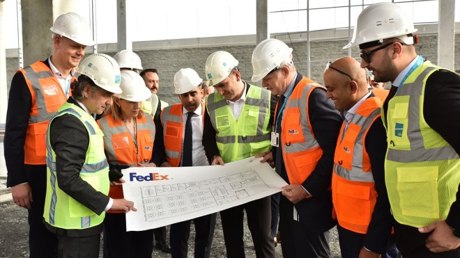 FedEx Üst Yönetimi'nden İstanbul Havalimanı'nda hava transit tesisine ziyaret