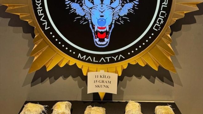 MALATYA - 11 kilo 15 gram sentetik uyuşturucu ele geçirildi, 2 kişi tutuklandı1