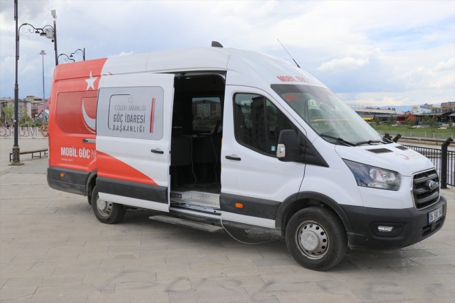 göç aracı başladı mobil hizmete noktası Ağrı