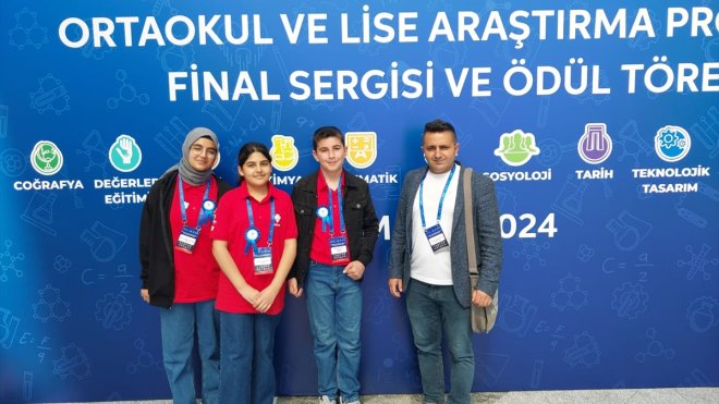 Ahlatlı öğrenciler, TÜBİTAK proje yarışmasında Türkiye üçüncüsü oldu