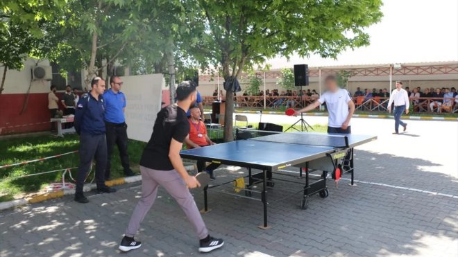 Bingöl Cezaevinde masa tenisi turnuvası düzenlendi