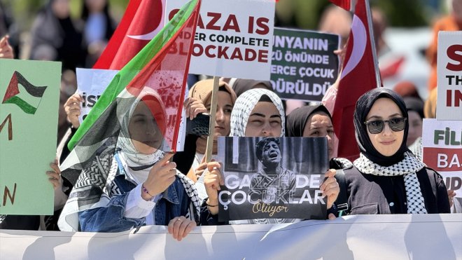 Bingöl Üniversitesinde İsrail'in Gazze'ye saldırıları protesto edildi