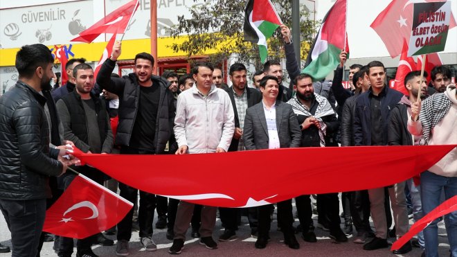 Bitlis Eren Üniversitesinde İsrail'in Gazze'ye saldırıları protesto edildi