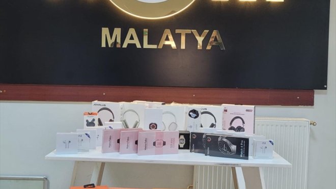 Malatya'da iş yerinde kaçak malzemeler ele geçirilen zanlı gözaltına alındı