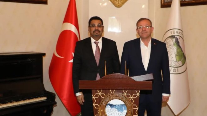 Moritanya Büyükelçisi Sid'Ahmed El Bekaye Hamady Kars Valiliğini ziyaret etti