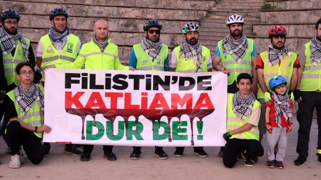 Muş Bisiklet Derneği üyeleri, Filistinliler için pedal çevirdi1