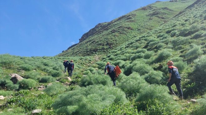 Van'da ot toplarken kayalıklardan düşerek yaralanan 2 kişiyi ekipler kurtardı