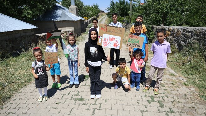 BİNGÖL - Çocuklardan Filistin