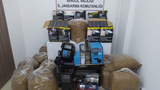 Bingöl'de 46 bin 200 makaron ve 192 kilogram tütün ele geçirildi