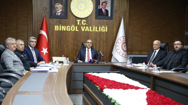 Bingöl'de "İl Afet Risk Azaltma Planı Toplantısı" düzenlendi
