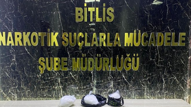 Bitlis'te 3 kilo 100 gram sentetik uyuşturucu ele geçirildi