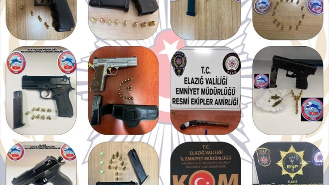 Elazığ'da 30 ruhsatsız silah ele geçirildi