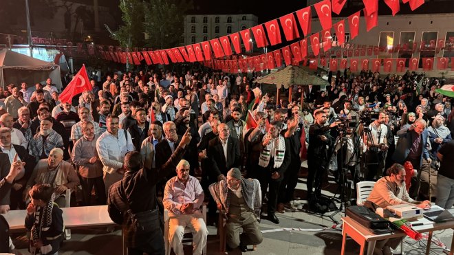 İsrail'in Filistin'e saldırıları Elazığ'da protesto edildi