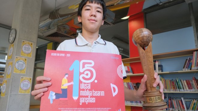 TED Ankara Koleji öğrencisine mobilya tasarım yarışmasından altın ödül