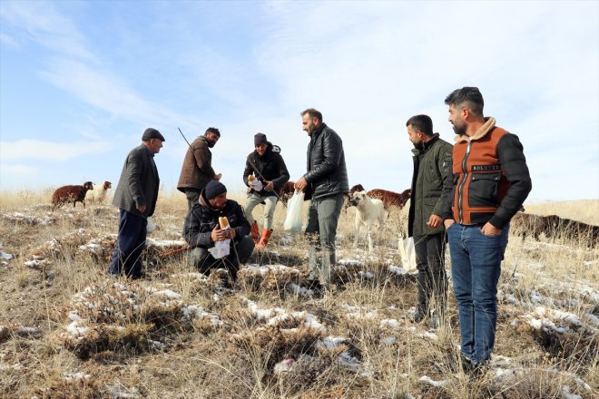 dönüşe erken geçti kar sürpriziyle karşılaşan çobanlar Ağrı