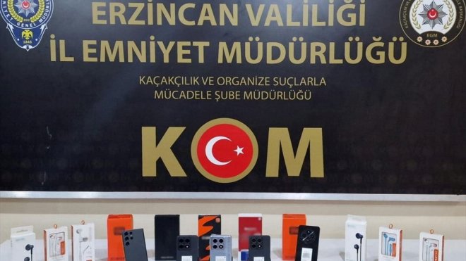 Erzincan'da kaçak cep telefonu operasyonunda 1 şüpheli yakalandı